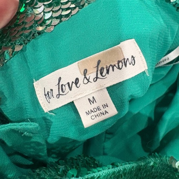For Love and Lemons Marais Sequin Mini Dress Size Medium - Picture 16 of 16